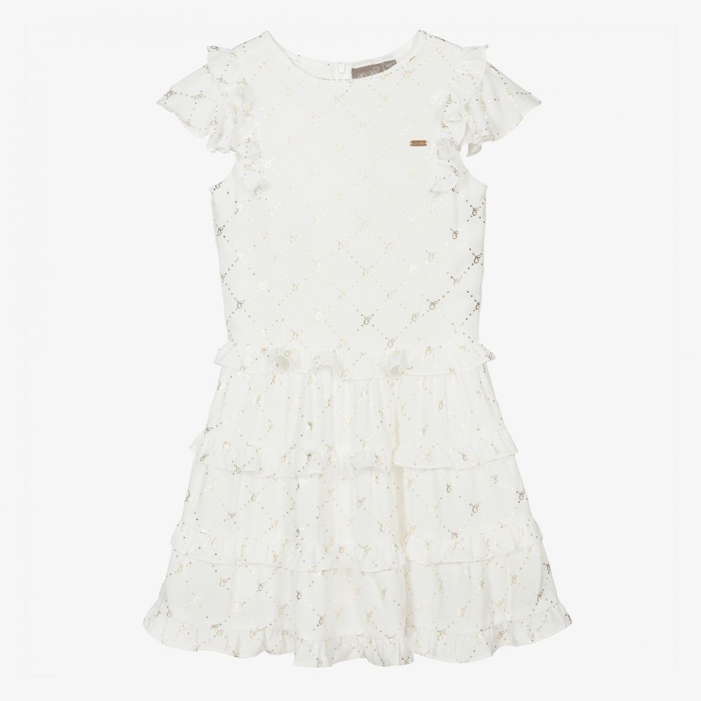 Le Chic - Elfenbeinfarbenes Chiffonkleid (M) | Childrensalon