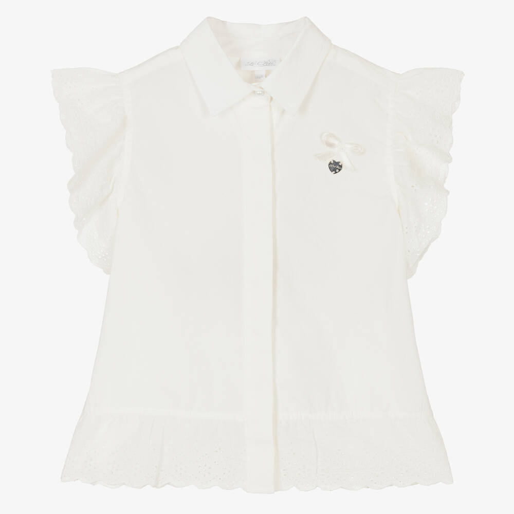 Le Chic - Кремовая хлопковая блузка | Childrensalon