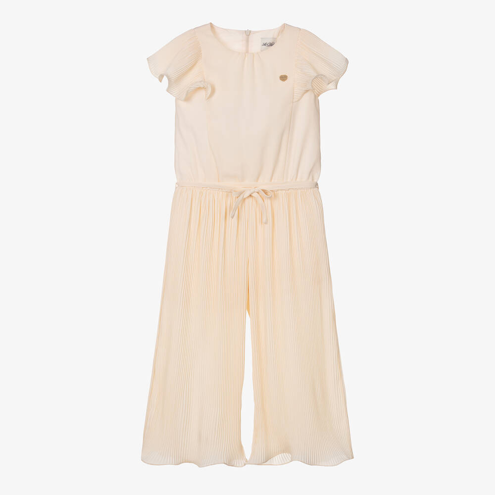 Le Chic-Girls Ivory Crêpe Jumpsuit | Childrensalon Outlet