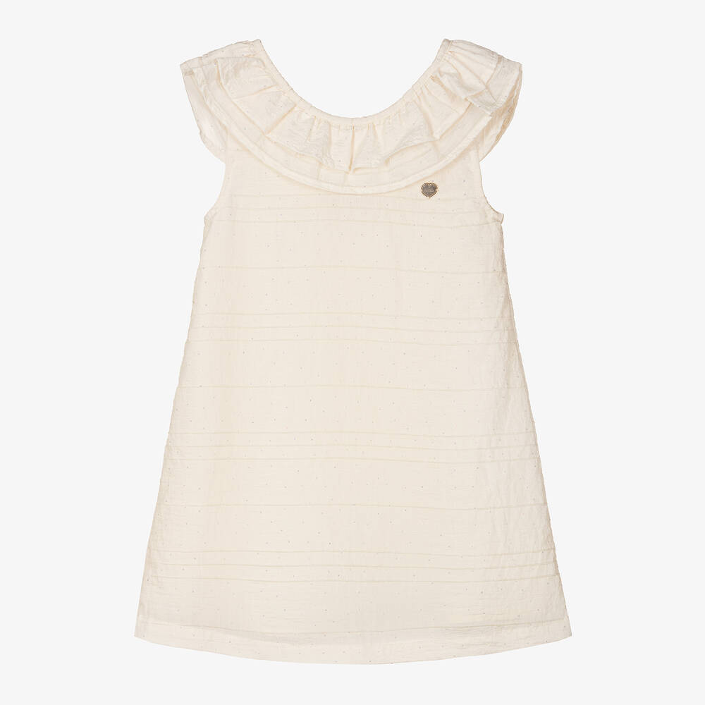 Le Chic-Girls Ivory Diamanté Dress | Childrensalon Outlet