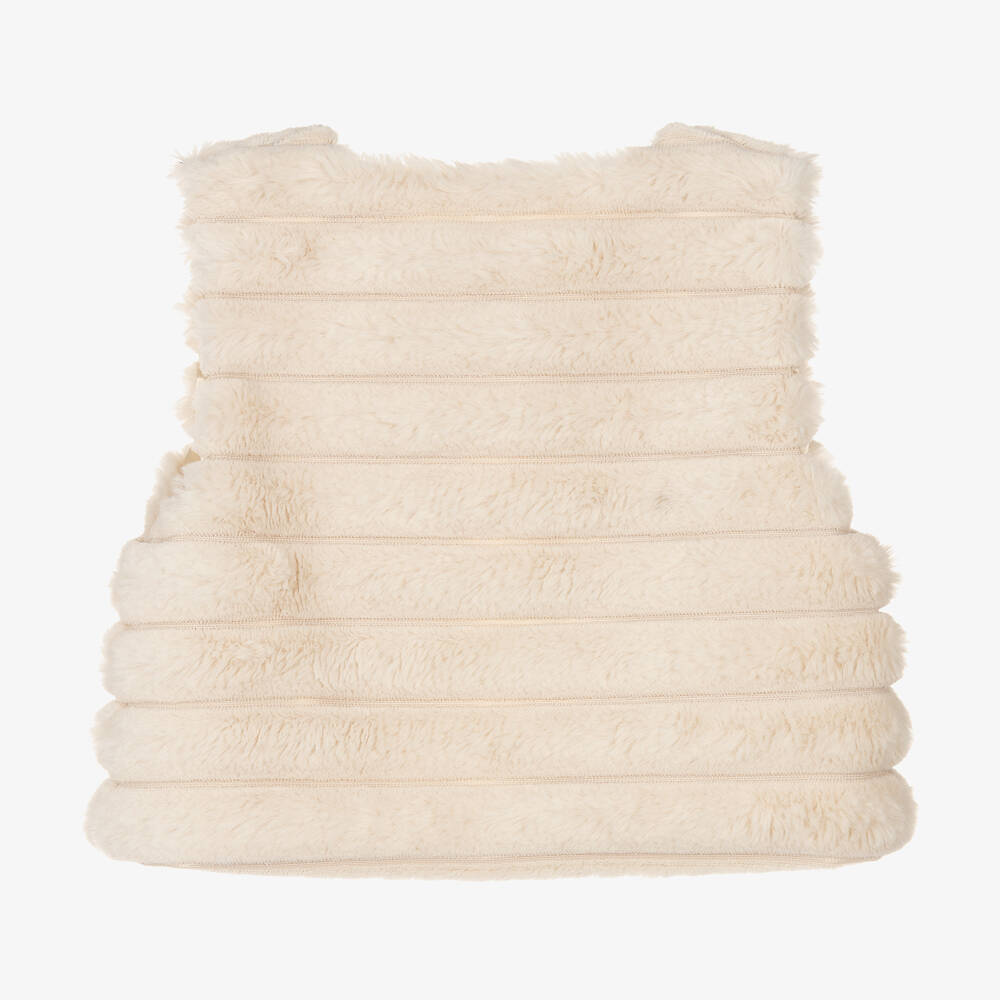Le Chic-Кремовый жилет из искусственного меха | Childrensalon Outlet