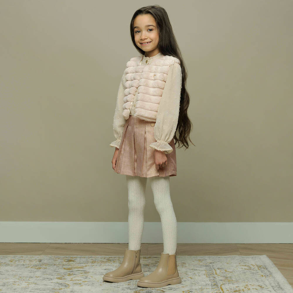 Le Chic-Кремовый жилет из искусственного меха | Childrensalon Outlet