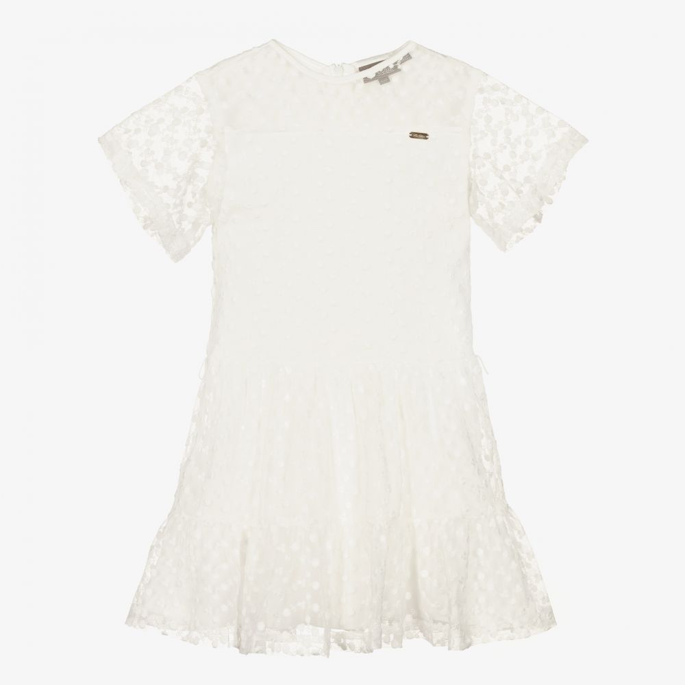 Le Chic-Girls Ivory Floral Dress | Childrensalon Outlet