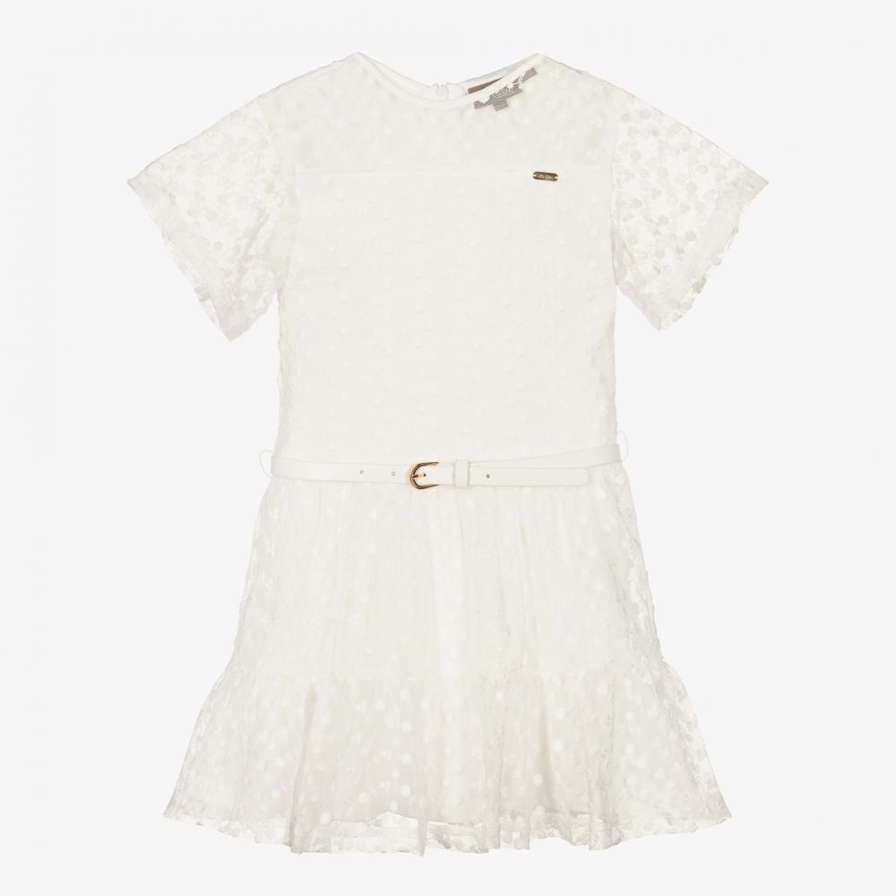 Le Chic - Girls Ivory Floral Dress | Childrensalon