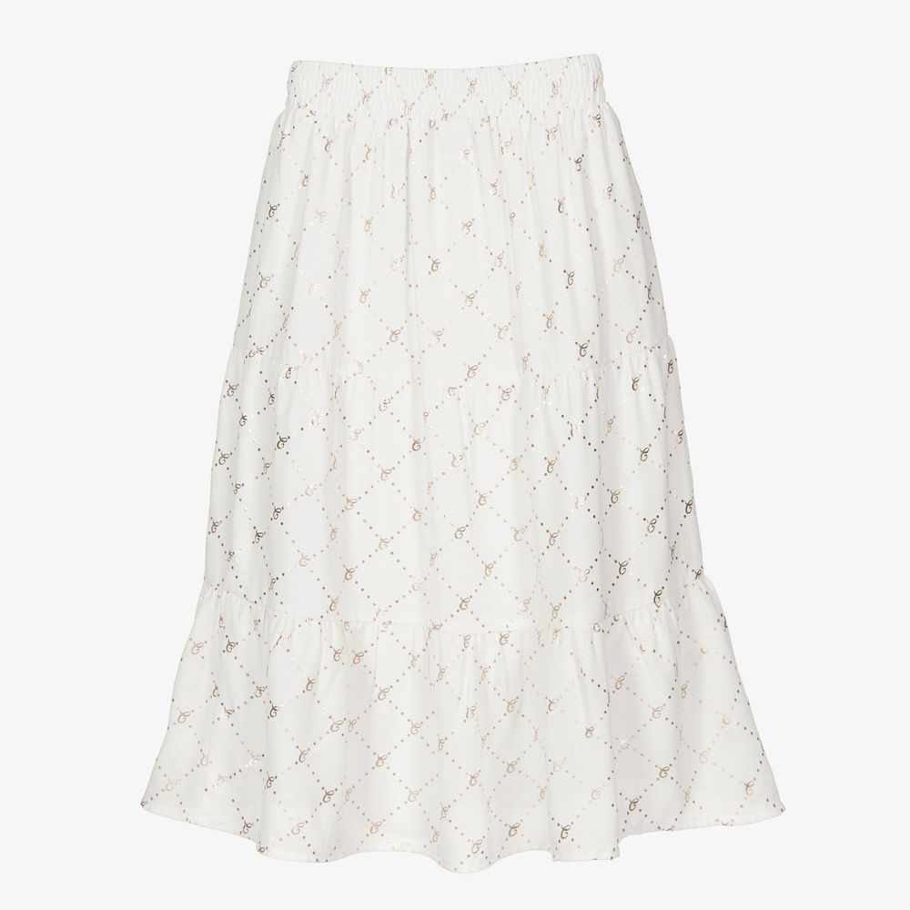 Le Chic-تنورة شيفون لون عاجي وذهبي | Childrensalon Outlet