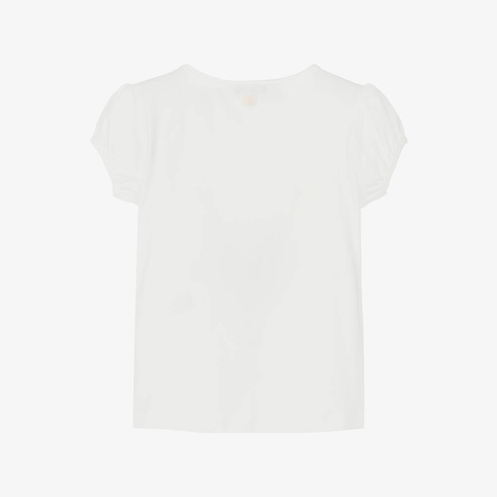 Le Chic-بلوزة قطن عضوي عاجي للبنات | Childrensalon Outlet