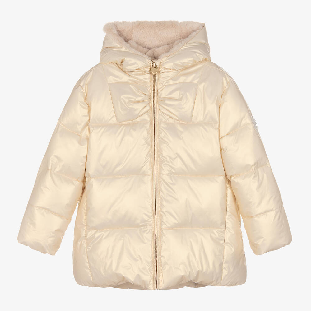 Le Chic - Girls Ivory Puffer Coat | Childrensalon