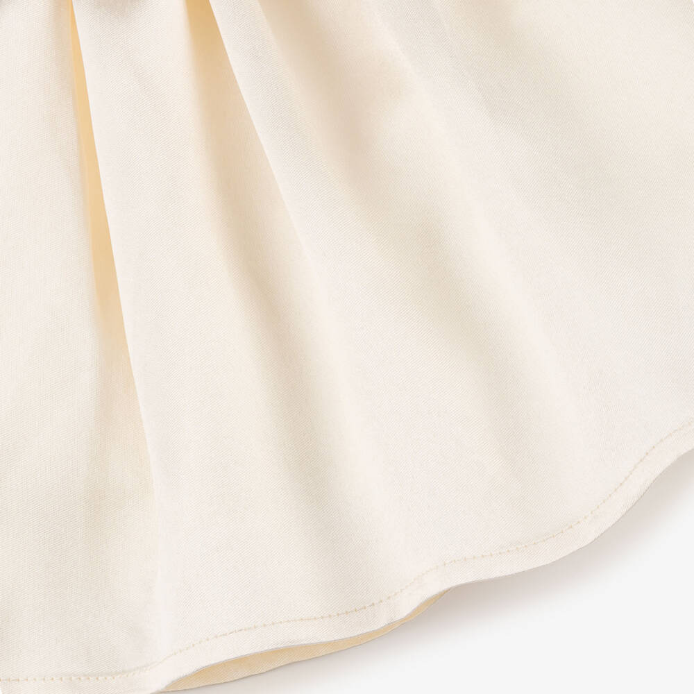 Le Chic-Girls Ivory Satin Full & Flared Skirt | Childrensalon Outlet