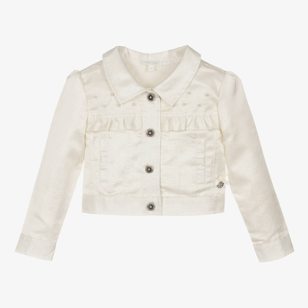 Le Chic Girls Ivory Sparkle Jacket Childrensalon Outlet