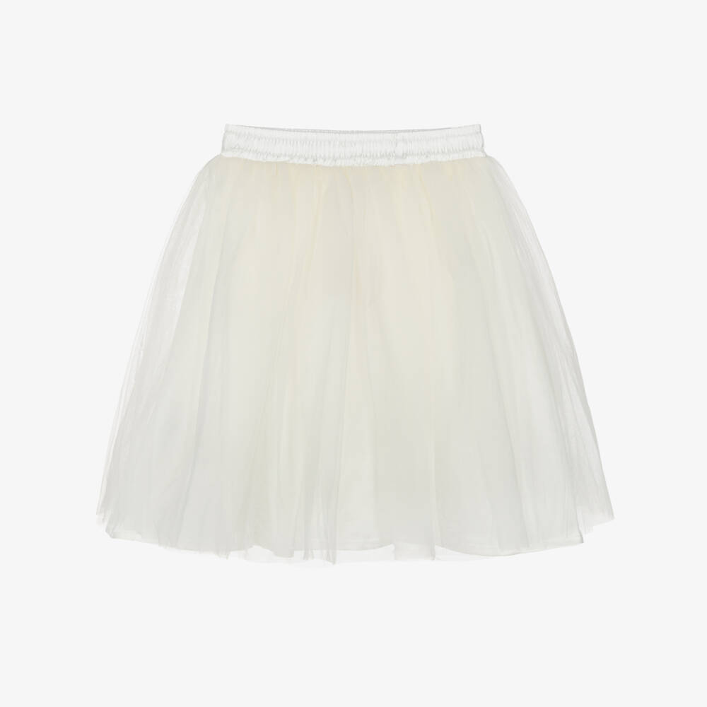 Le Chic-Girls Ivory Tulle Voluminous Skirt | Childrensalon Outlet