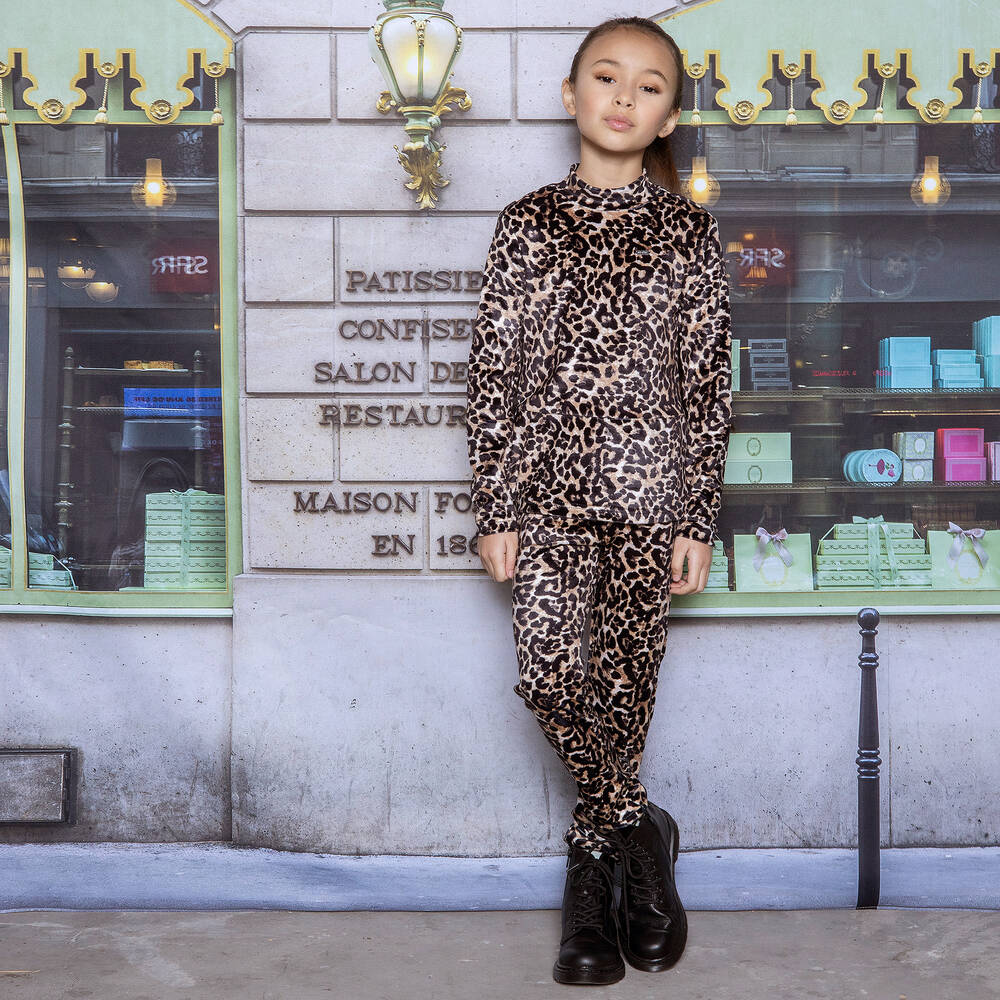 Legging leopard fille sales