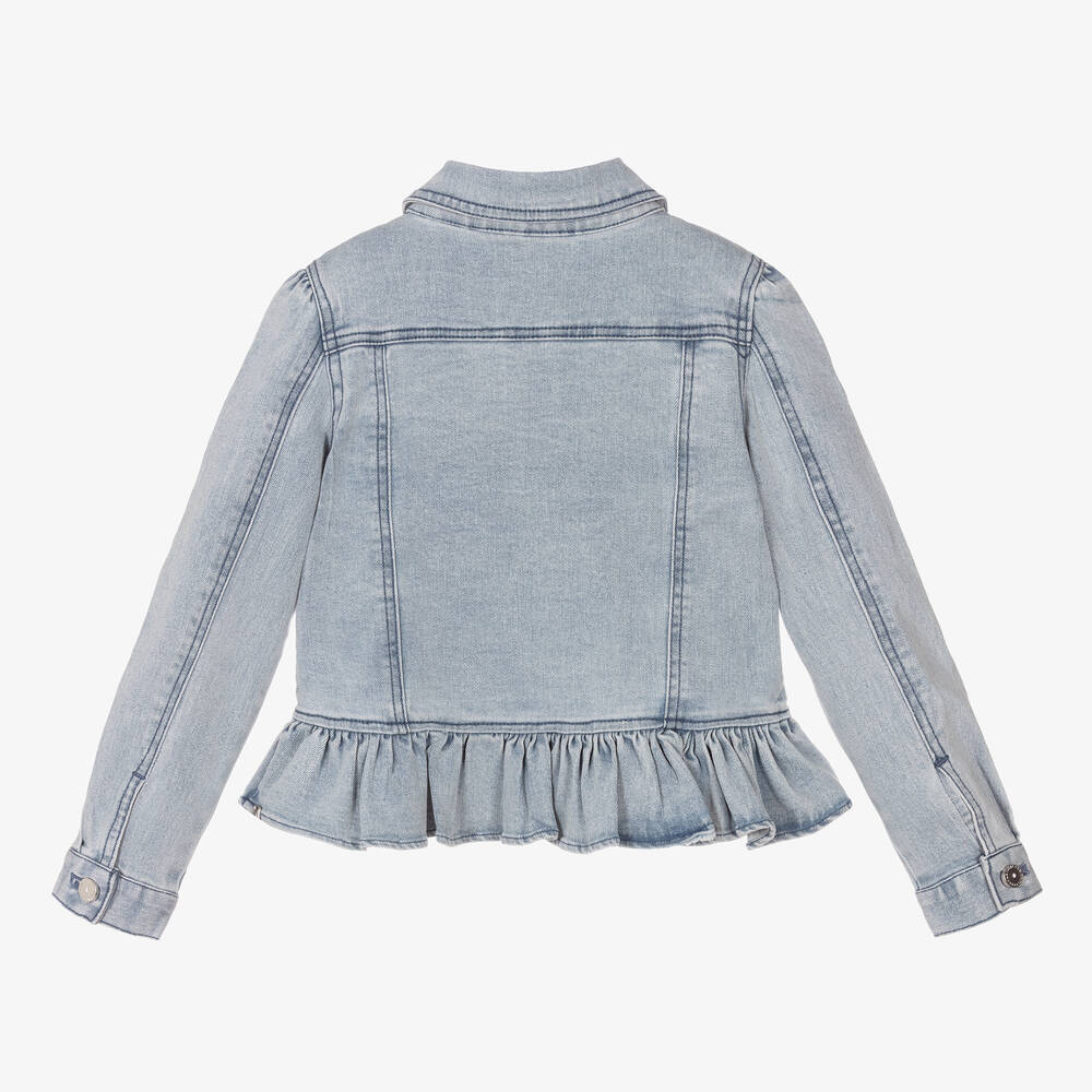 Le Chic-Голубая джинсовая куртка с жемчужинами | Childrensalon Outlet