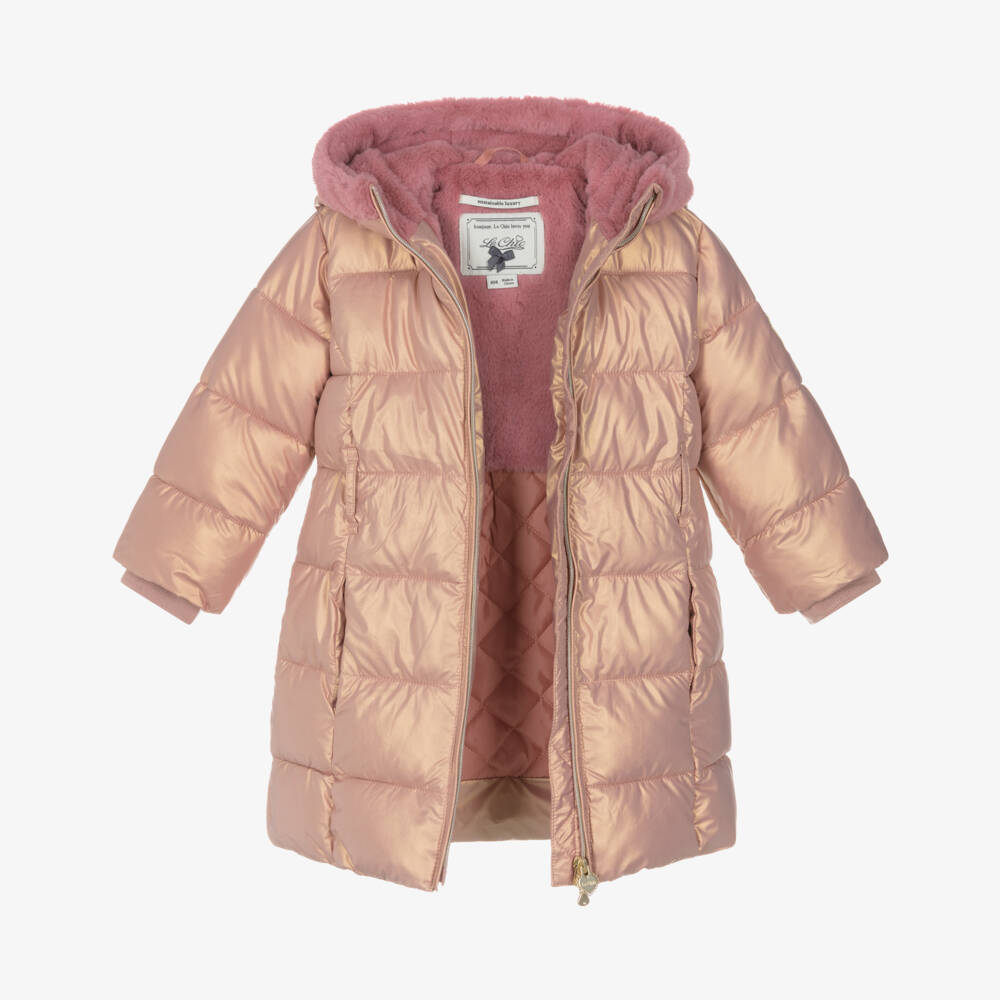 Le Chic-Girls Metallic Padded Jacket with Bum Bag | Childrensalon Outlet