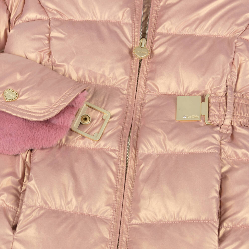 Le Chic-Girls Metallic Padded Jacket with Bum Bag | Childrensalon Outlet