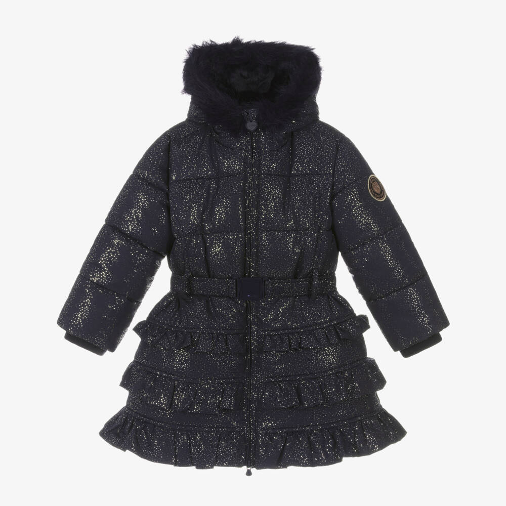 Le Chic-Girls Midnight Sparkle Hooded Jacket | Childrensalon Outlet