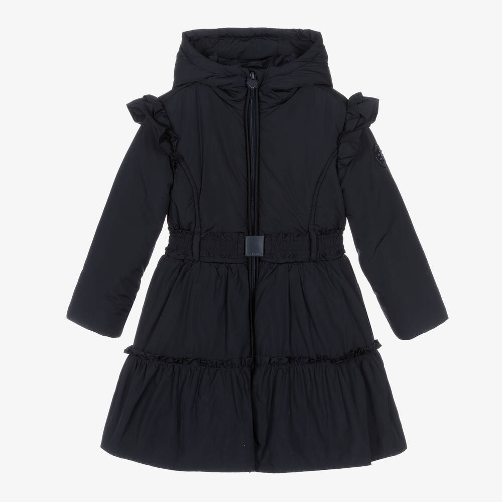 Le Chic - Girls Navy Blue Puffer Coat | Childrensalon