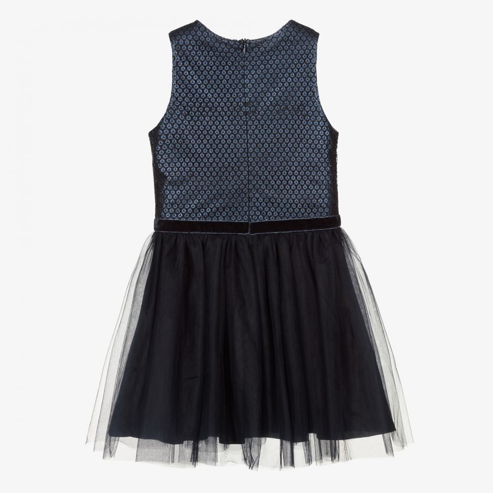 Le Chic-Girls Navy Blue Tulle Dress | Childrensalon Outlet