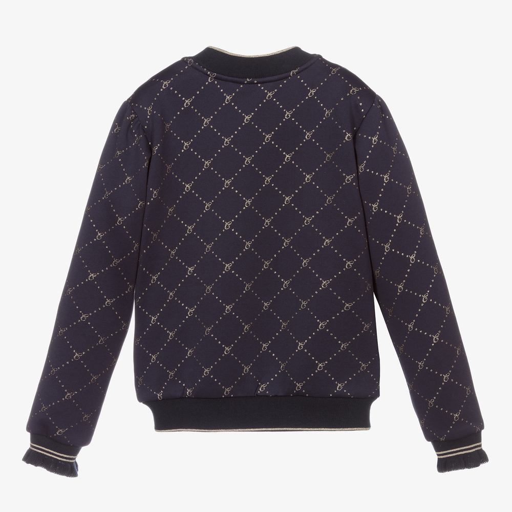 Le Chic Girls Navy Blue ZipUp Jacket Childrensalon Outlet