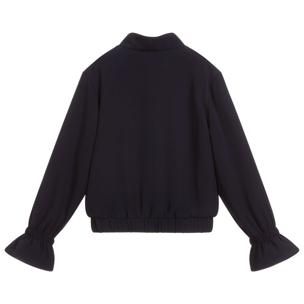 Le Chic-توب بسحًاب قطن لون كحلي للبنات | Childrensalon Outlet