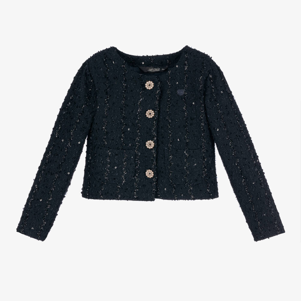 Le Chic-جاكيت بترتر لون كحلي للبنات | Childrensalon Outlet