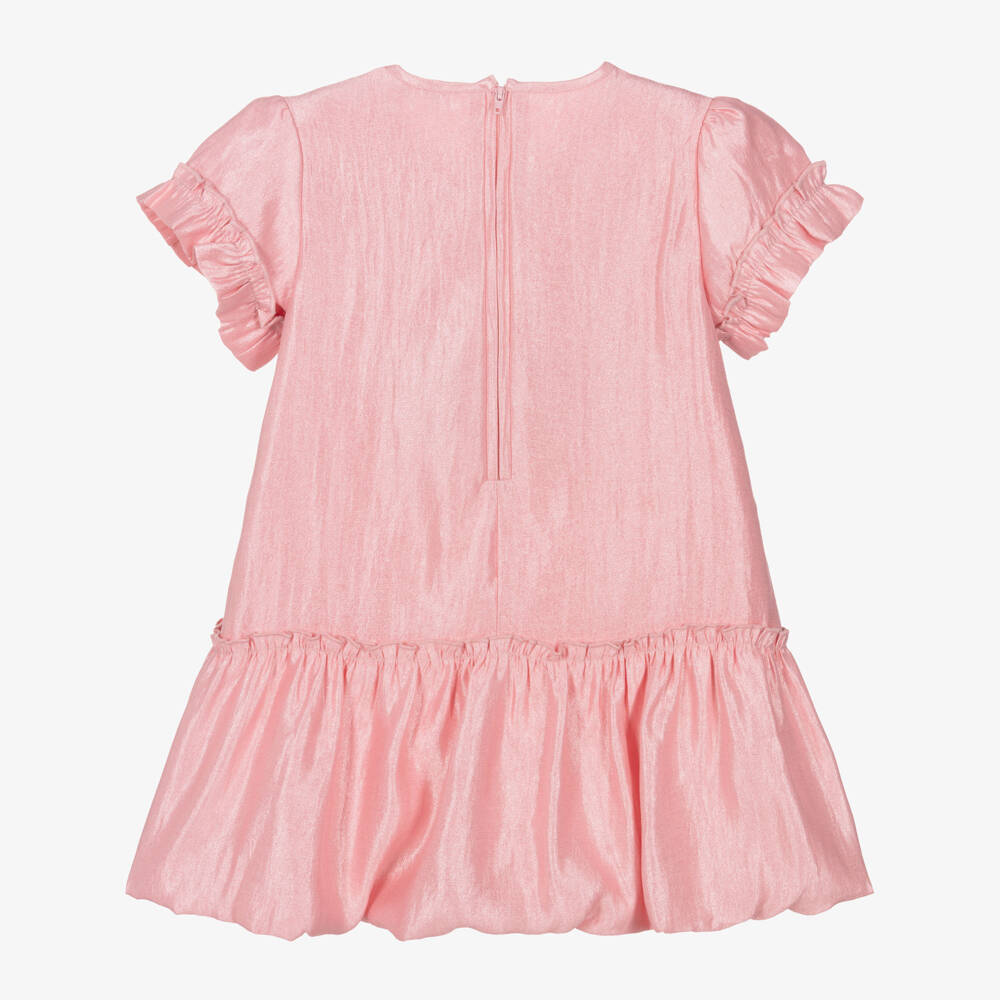 Le Chic-Girls Pastel Pink Satin Dress | Childrensalon Outlet