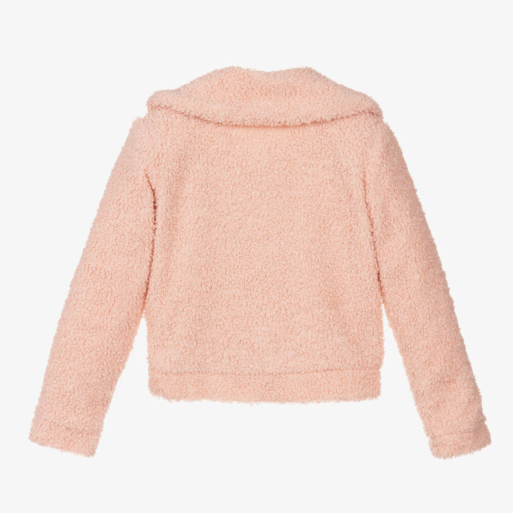 Le Chic-Girls Pink Bouclé Jacket  | Childrensalon Outlet