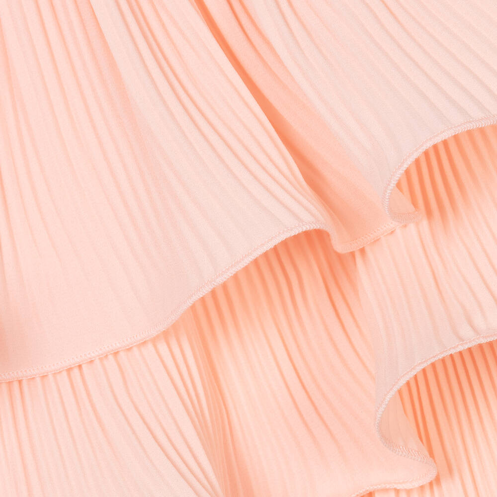 Le Chic-Girls Pink Chiffon Tiered Ruffle Skirt | Childrensalon Outlet