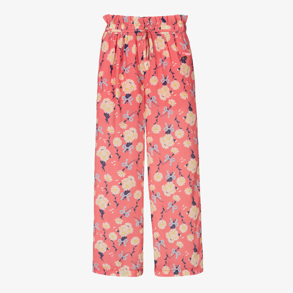 Le Chic - Girls Pink Chiffon Trousers | Childrensalon