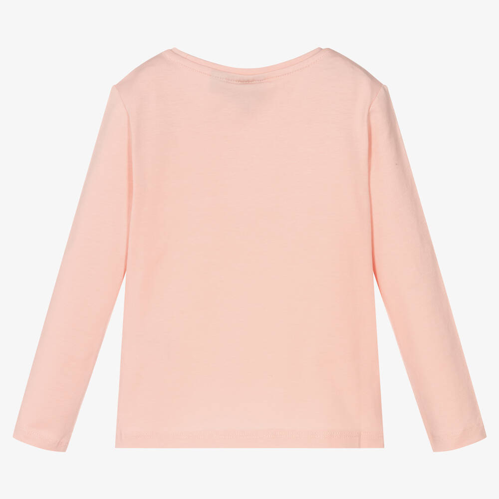 Le Chic-Розовый хлопковый топ с сердцем | Childrensalon Outlet