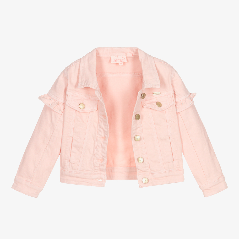 Denim jacket for girls sale pink