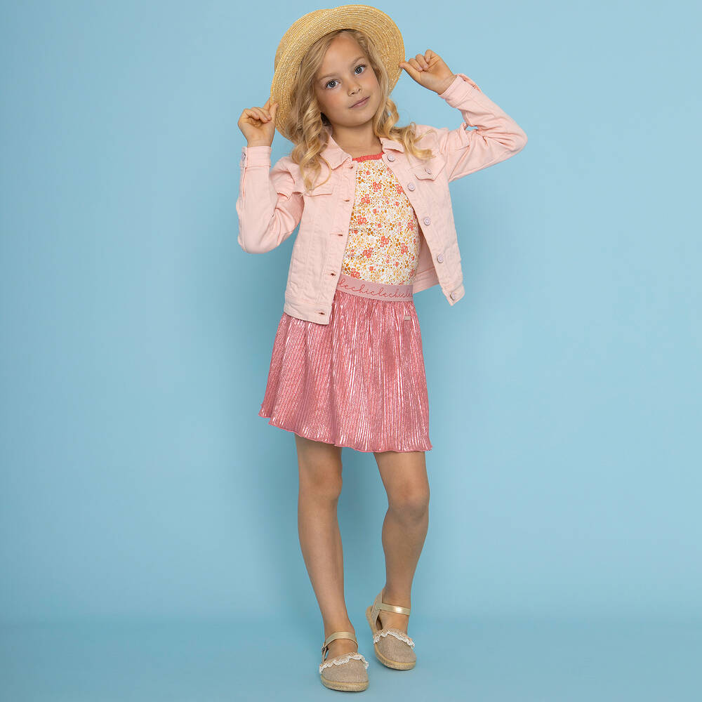 Le Chic-Girls Pink Denim Jacket | Childrensalon Outlet