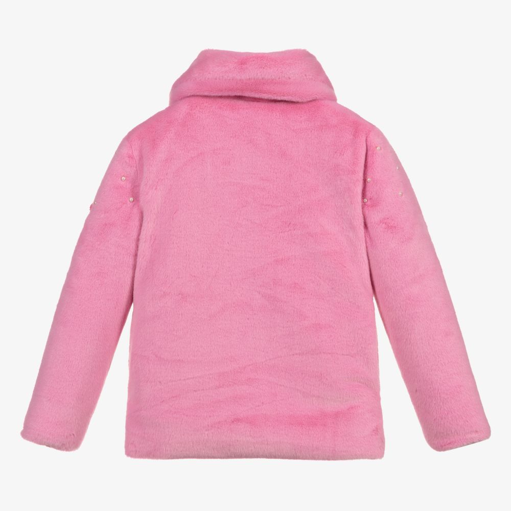 Le Chic-Розовая куртка из искусственного меха для девочек | Childrensalon Outlet