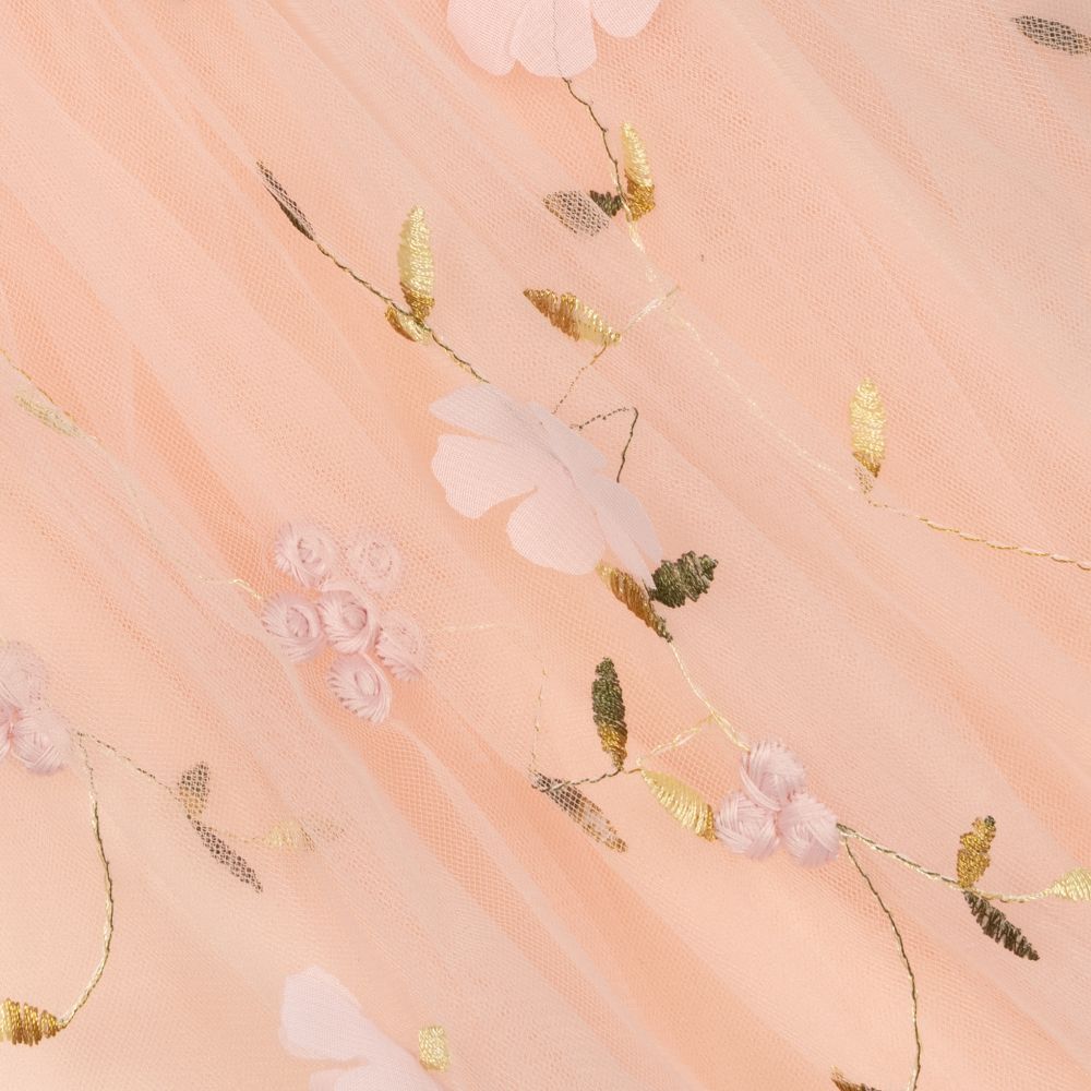 Le Chic-Розовая юбка из тюля с цветами для девочек | Childrensalon Outlet