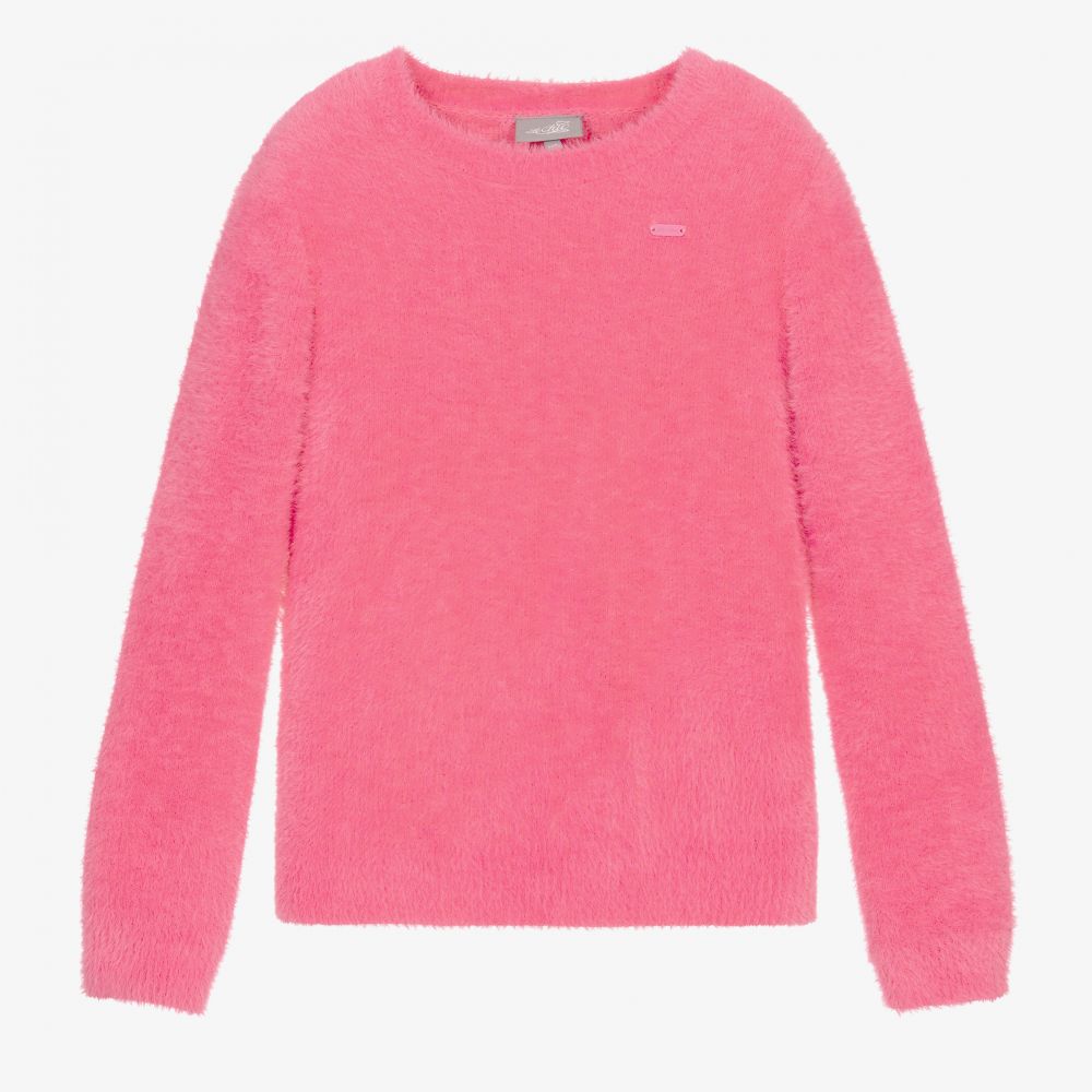 Le Chic - Pull duveteux rose fille | Childrensalon