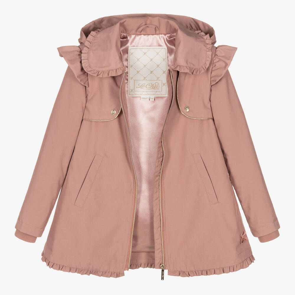 Girls frill coat hot sale