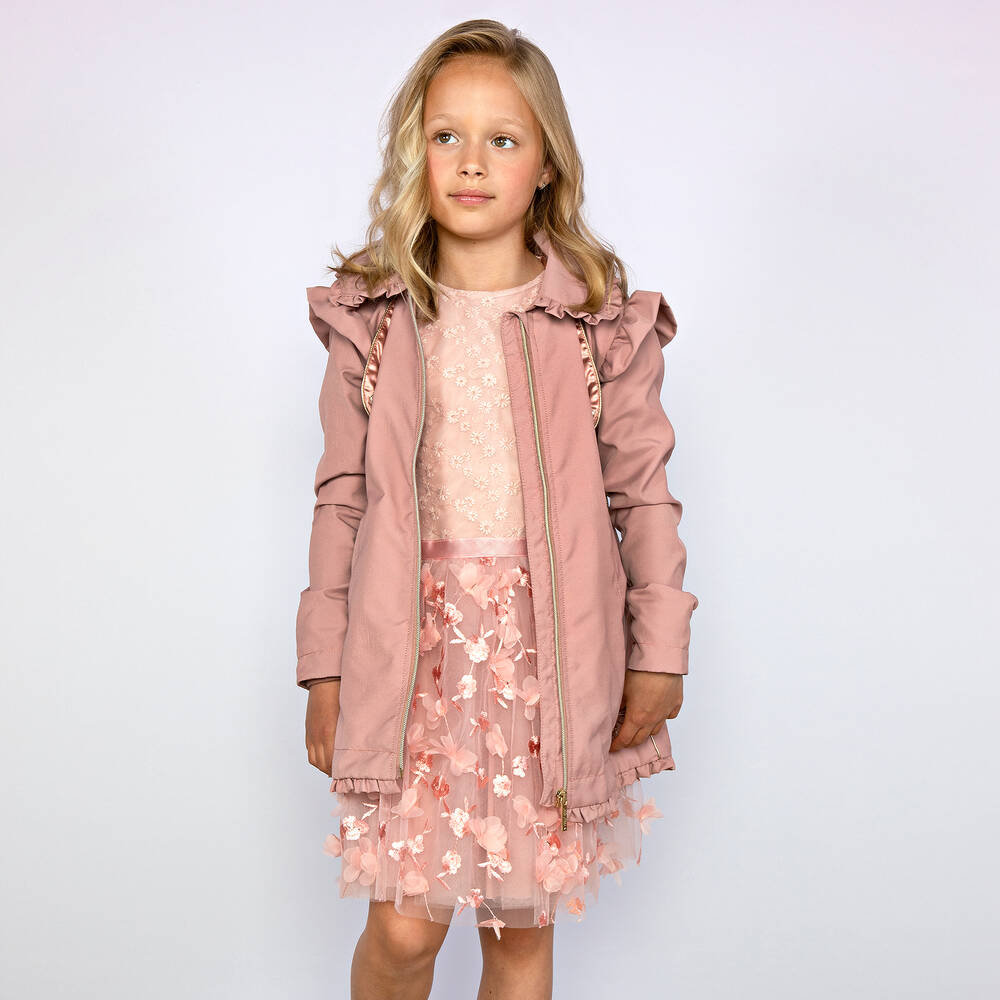 Girls frill coat on sale