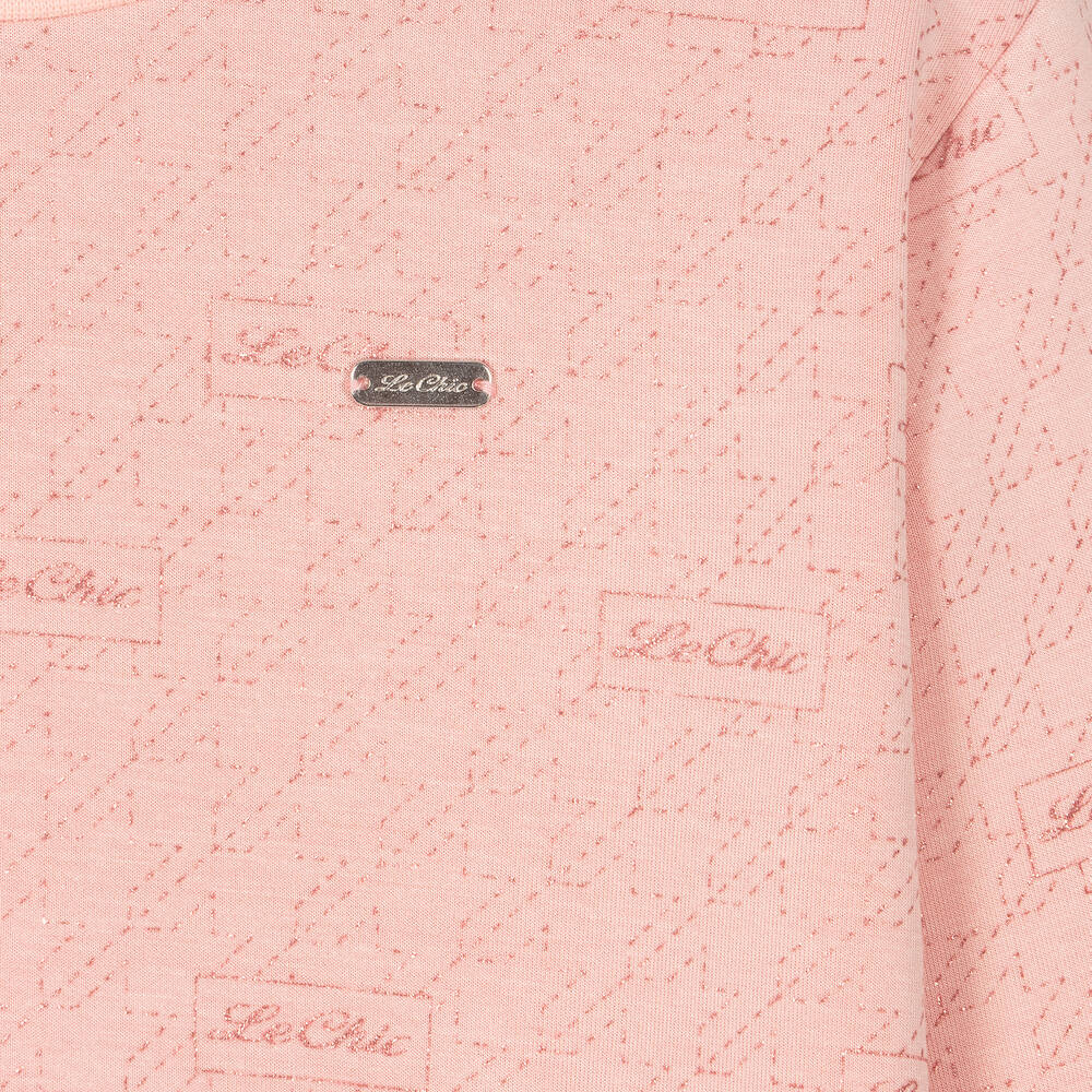 Le Chic-Girls Pink Glittery Sweatshirt | Childrensalon Outlet