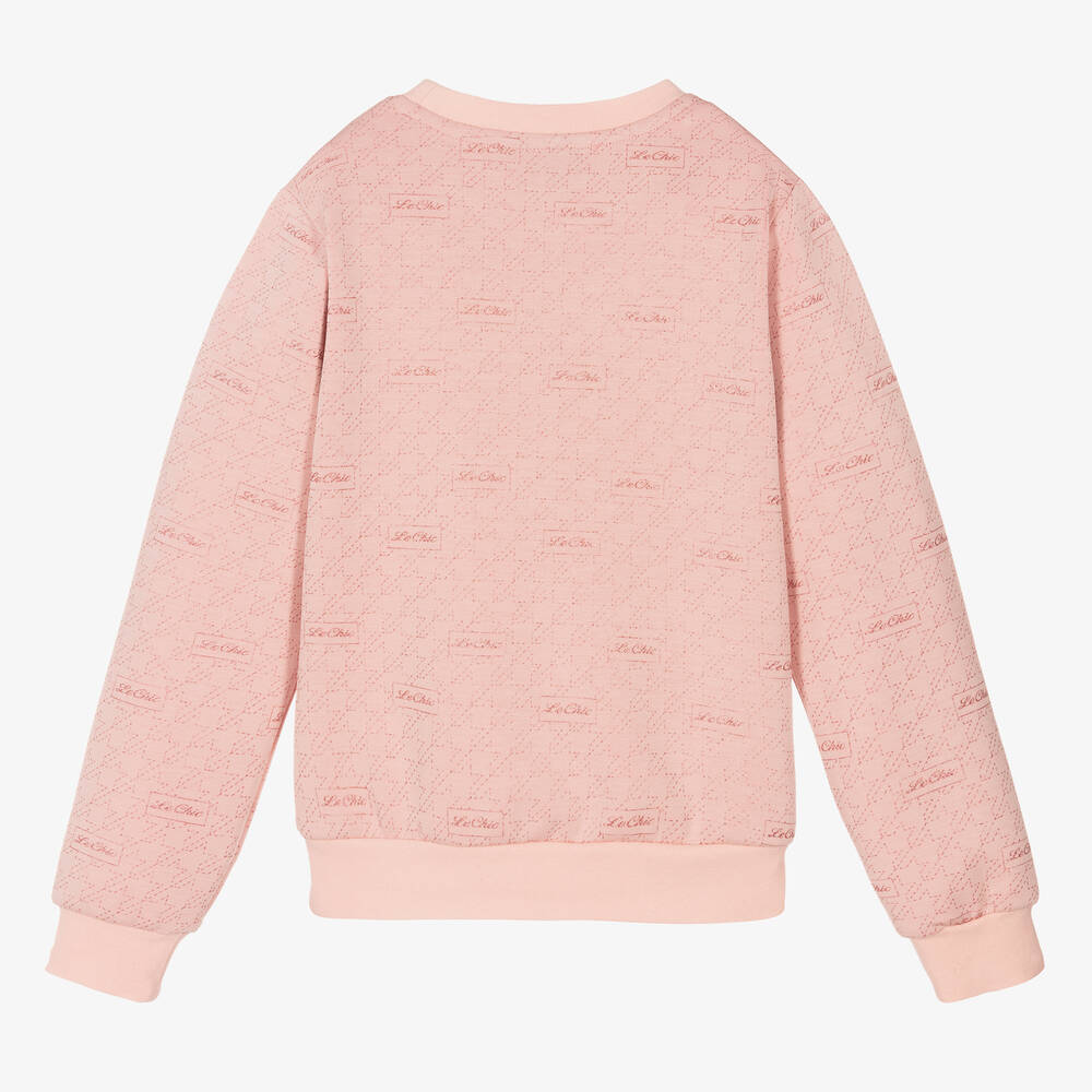 Le Chic-Girls Pink Glittery Sweatshirt | Childrensalon Outlet