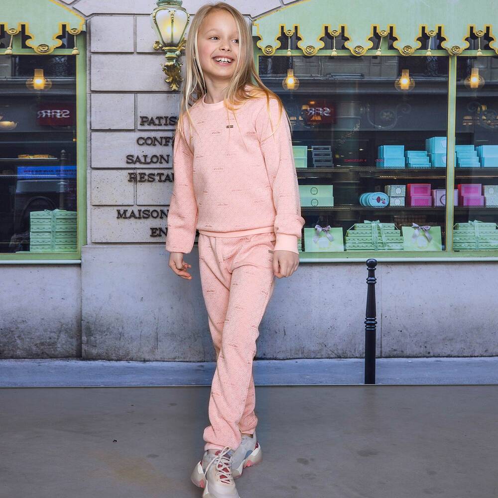 Le Chic-Girls Pink Glittery Sweatshirt | Childrensalon Outlet