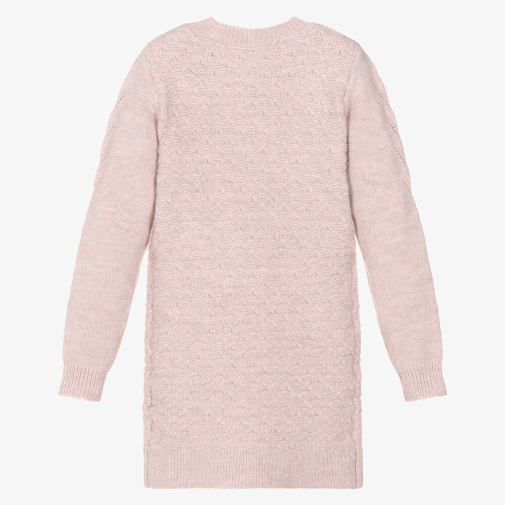 Le Chic-Girls Pink Knitted Sweater Dress | Childrensalon Outlet