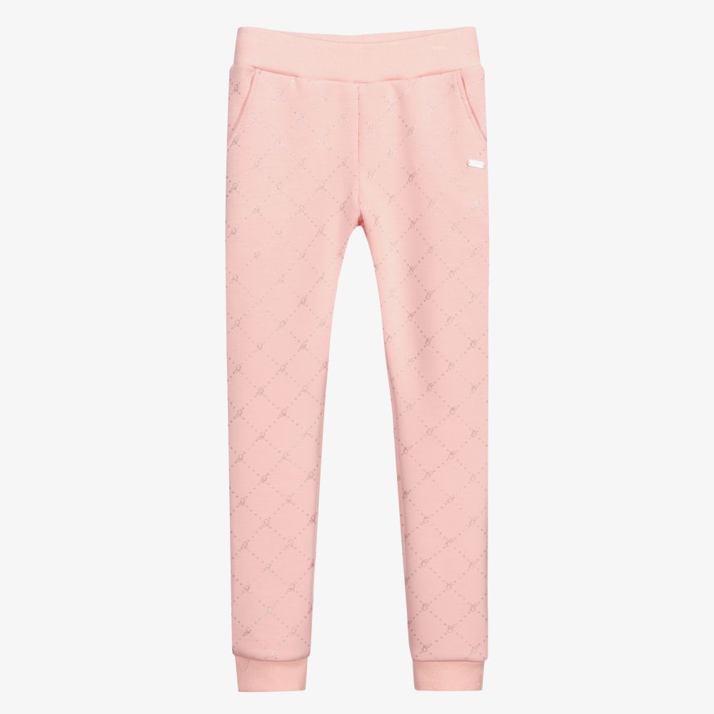 Le Chic-Girls Pink Logo Joggers | Childrensalon Outlet