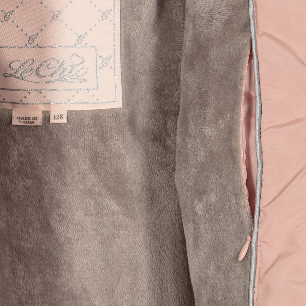 Le Chic-Girls Pink Puffer Coat | Childrensalon Outlet