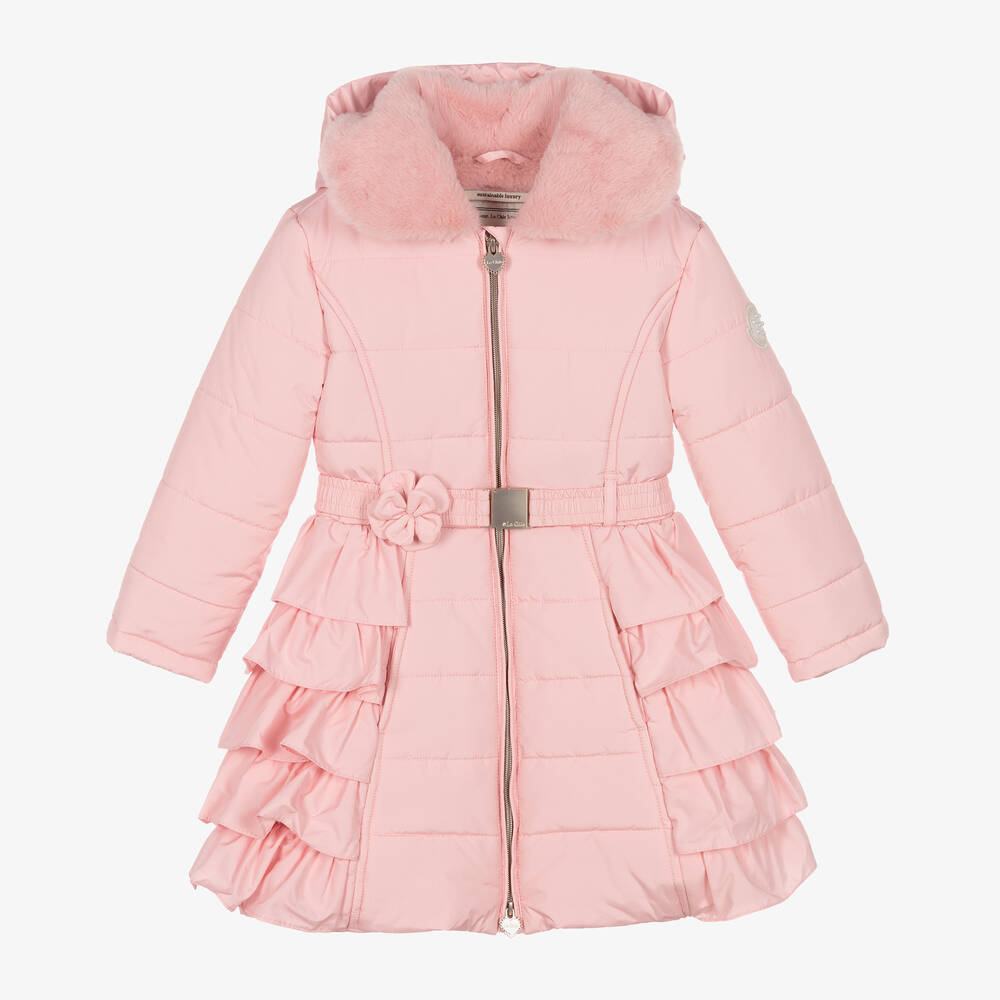 Le Chic - Girls Pink Puffer Coat | Childrensalon