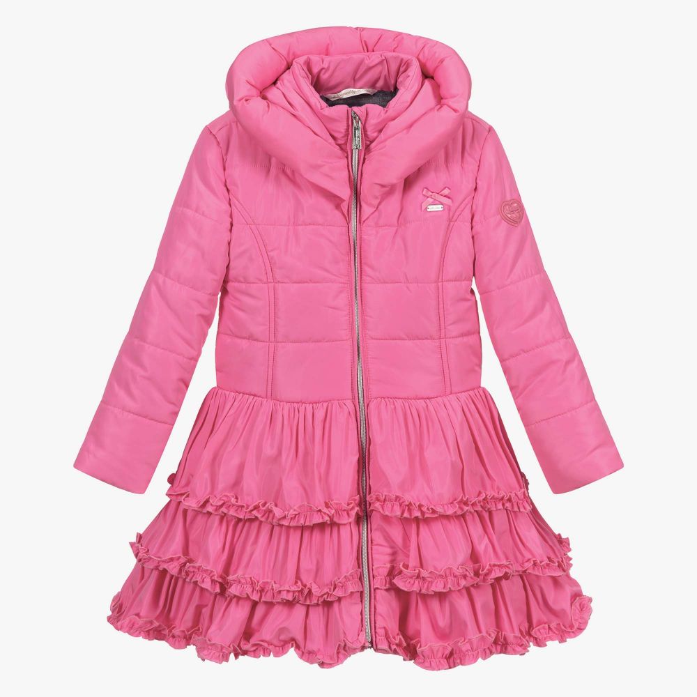 Le Chic - Rosa Steppmantel mit Rüschen (M) | Childrensalon