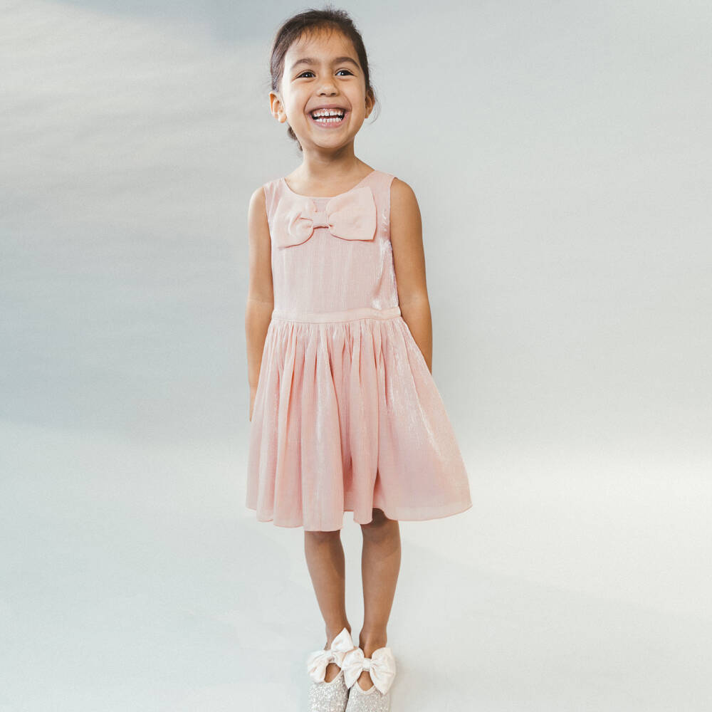 Le Chic-Girls Pink Shimmery Sleeveless Dress | Childrensalon Outlet