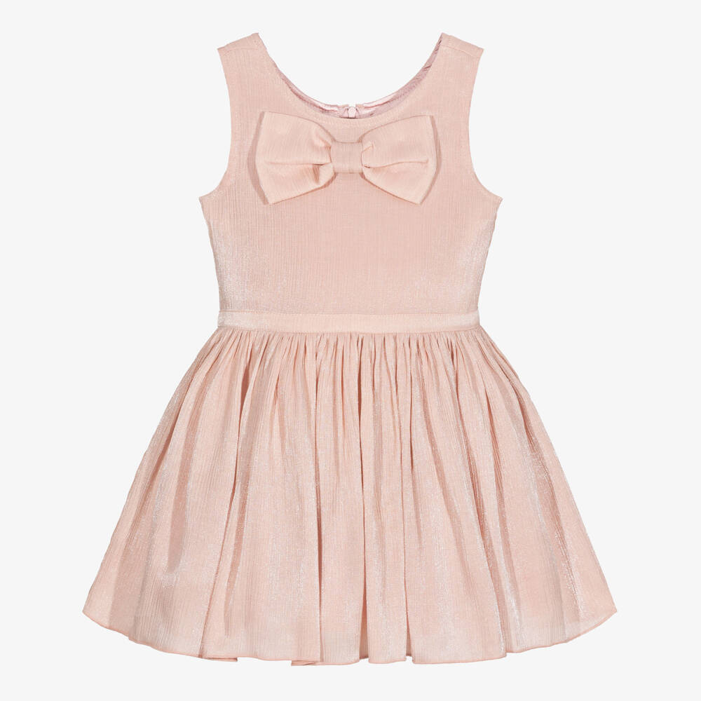 Le Chic-Girls Pink Shimmery Sleeveless Dress | Childrensalon Outlet