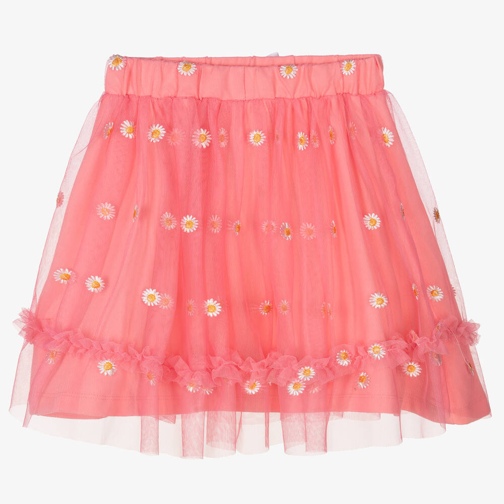 Le Chic-Girls Pink Tulle Daisy Skirt | Childrensalon Outlet