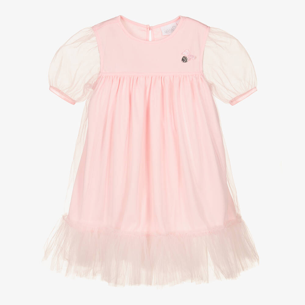 Le Chic - Girls Pink Tulle Dress | Childrensalon