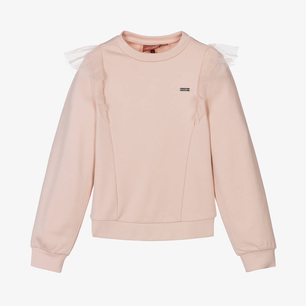 Le Chic-Girls Pink Tulle Sweatshirt | Childrensalon Outlet