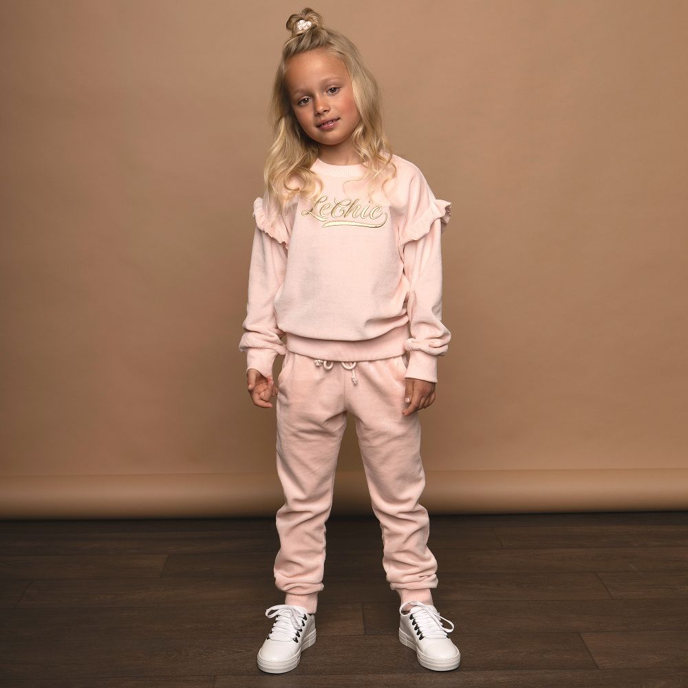 Girls velour joggers discount